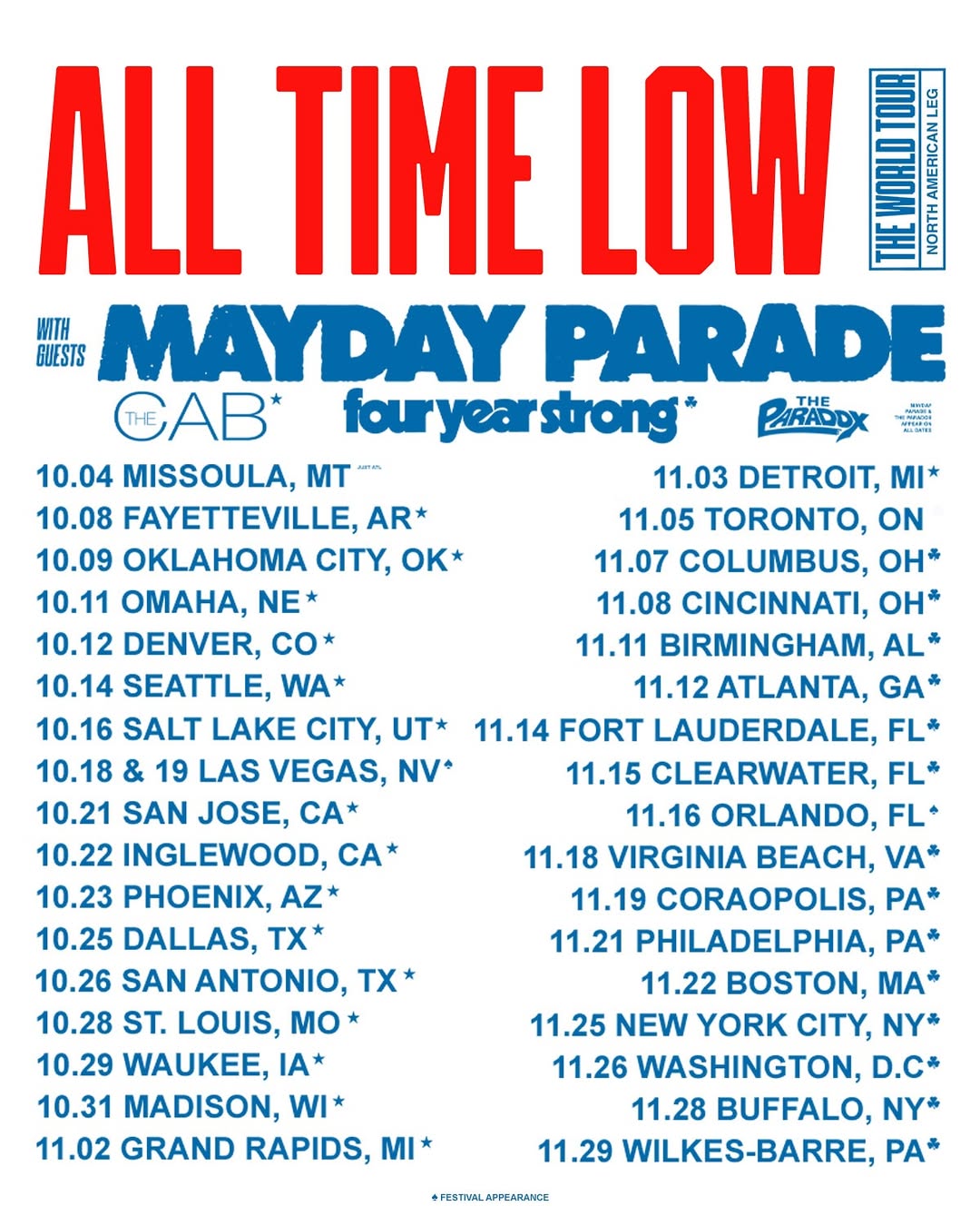 The Paradox EVERYONE'S TALKING! TOUR Tour Poster 2025